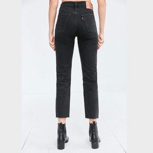 Levi's Wedgie High-Waisted Black Jeans 24 NWOT